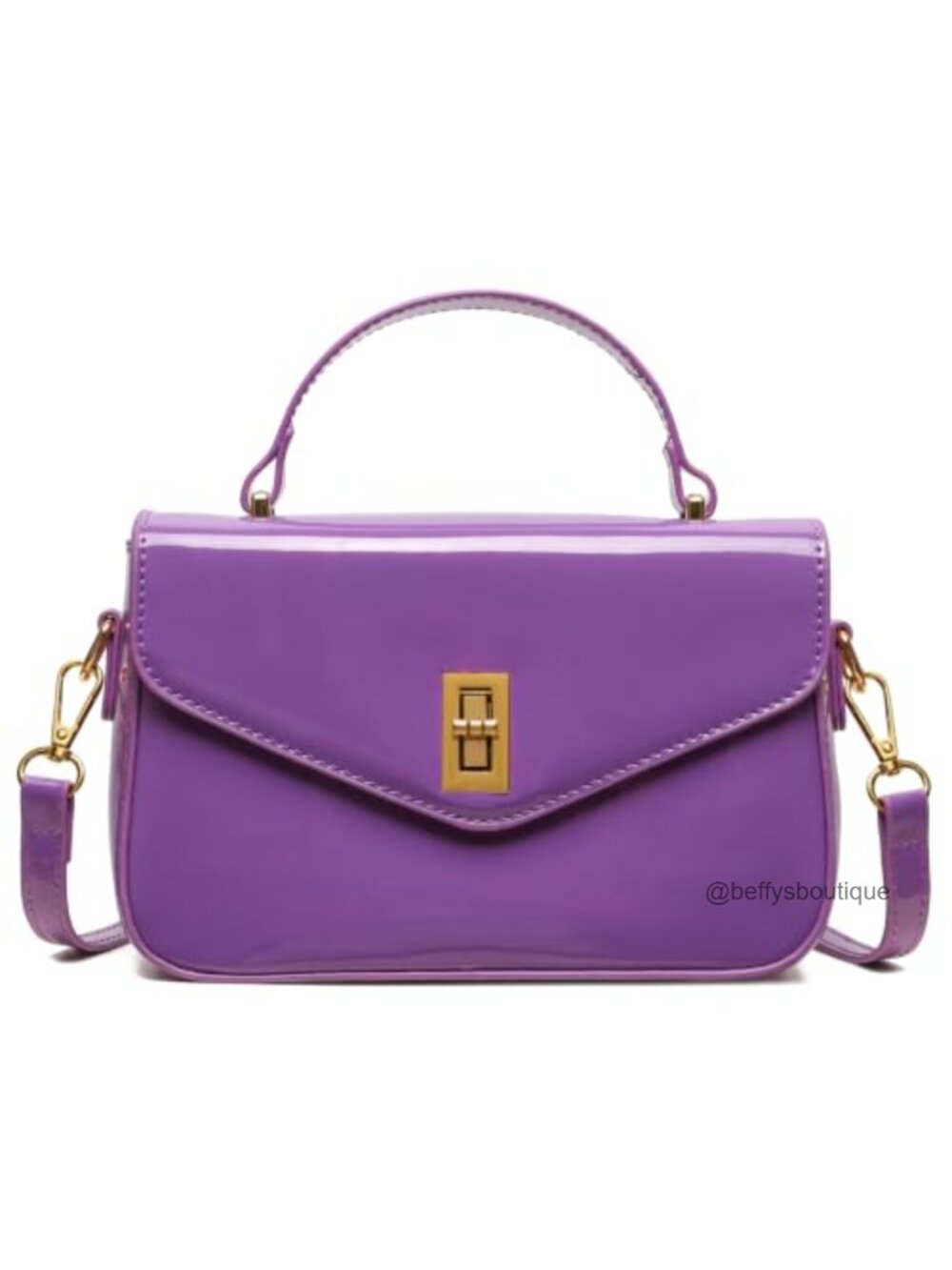 PU Leather Mini Satchel Crossbody Bag with Twist Lock